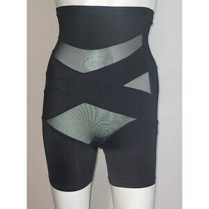 Black Breathable Compression High Waist Thigh Slimmer Shapewear Size M